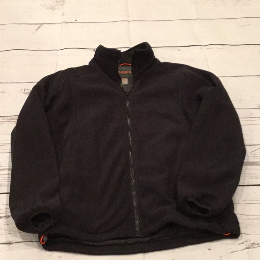 Men’s hawke & co black pile fleece jacket, small.